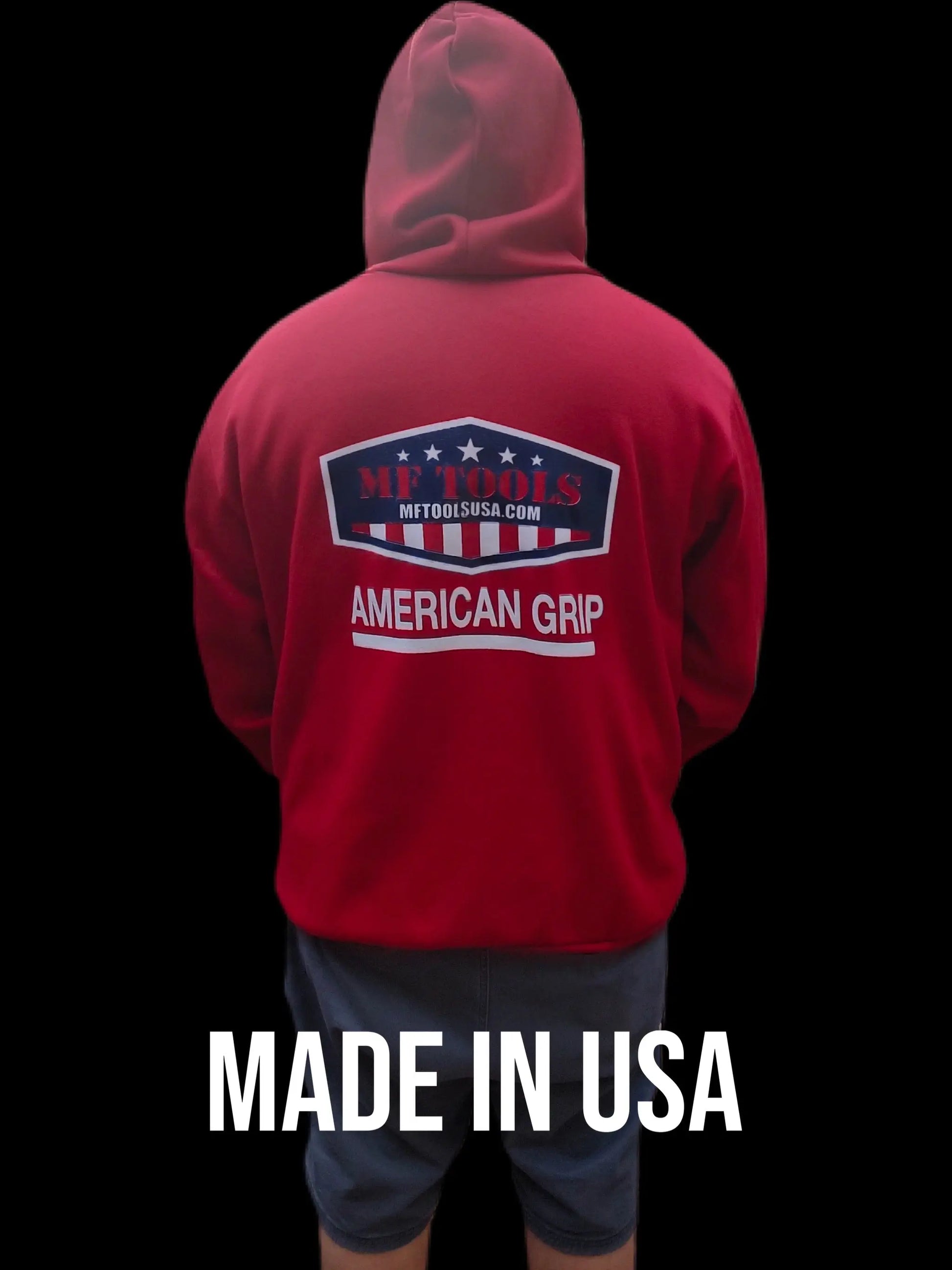 MF American Grip Fleece Hoodie (RED) MF Tools